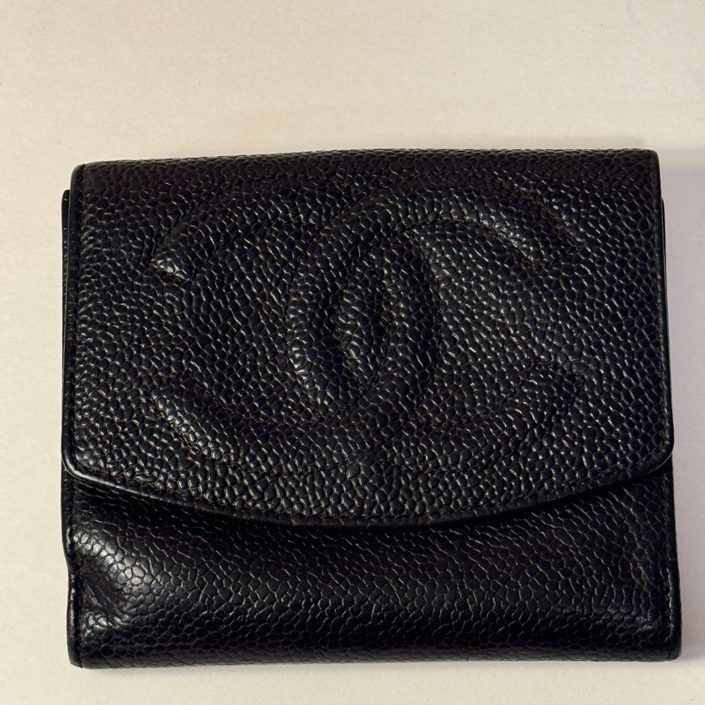 CHANEL Caviar Skin Black Leather Wallet - Picture 13 of 14